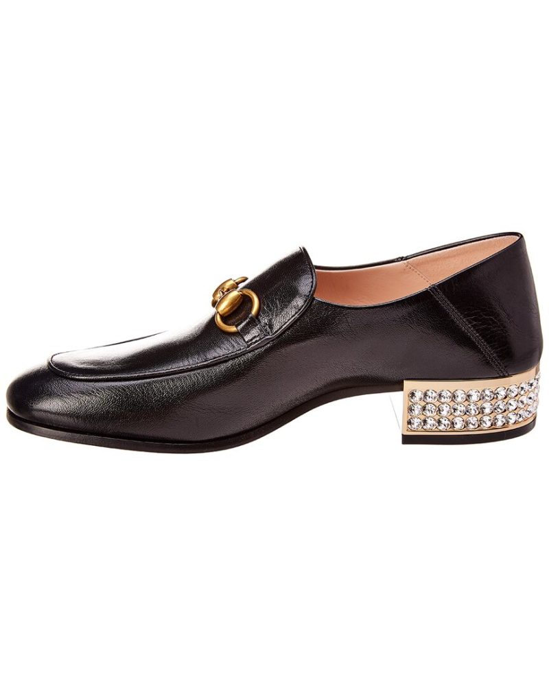 Gucci Mister Crystal Embellished Leather Loafer - Barde - Image 2