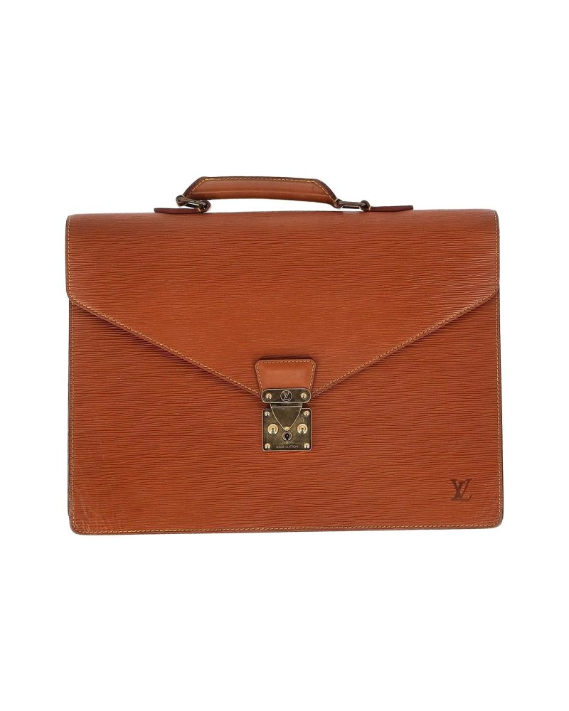 Louis Vuitton Serviette Conseiller Briefcase in Brown Epi Leather - Barde