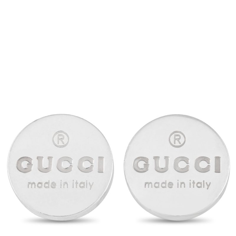 Gucci Silver Trademark Stud Earrings GU01-071924 - Barde