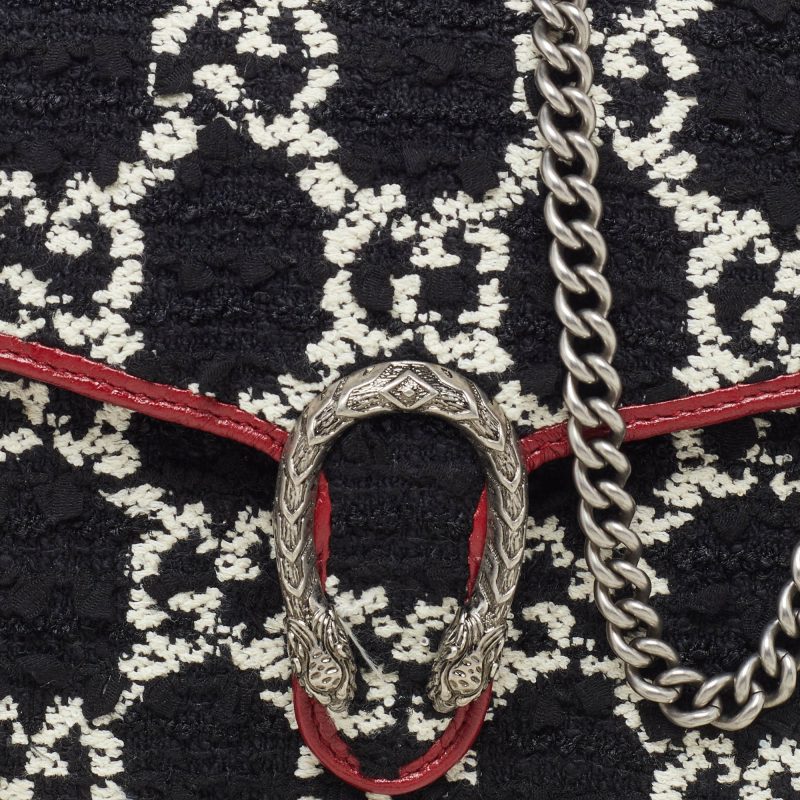 Gucci Tri Color Gg Tweed And Leather Dionysus Wallet On Chain - Barde - Image 4