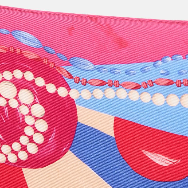 Louis Vuitton Orange/pink Printed Silk Square Scarf - Barde - Image 4