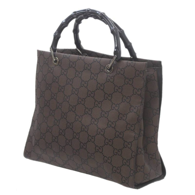 Gucci  Canvas Leather Tote Bag (Pre-Owned) - Barde