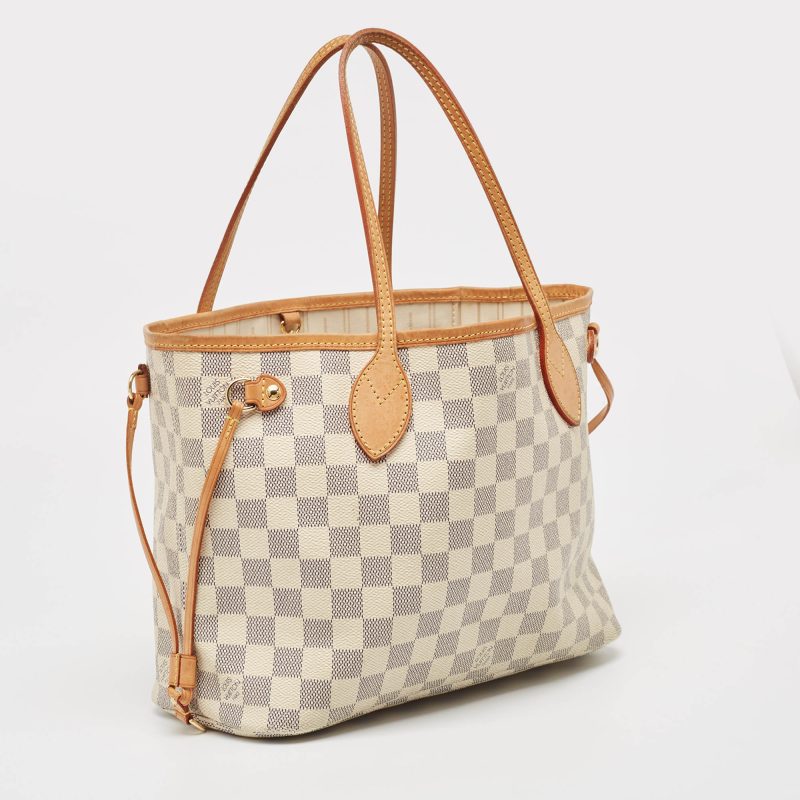 Louis Vuitton Damier Azur Canvas Neverfull Pm Bag - Barde - Image 2