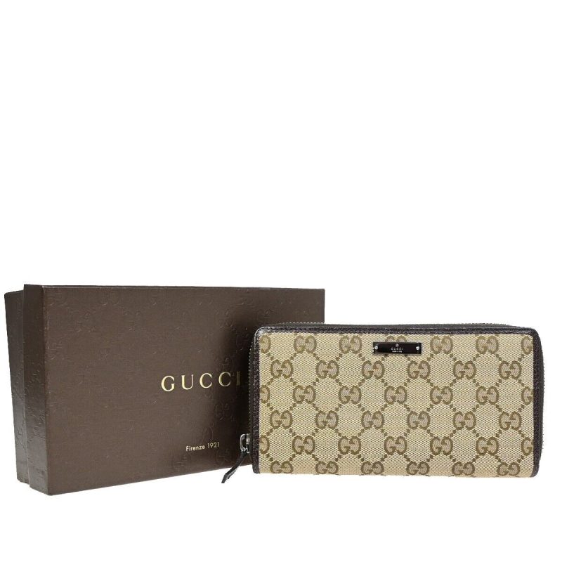 Gucci Gg Canvas  Calfskin Wallet  () - Barde