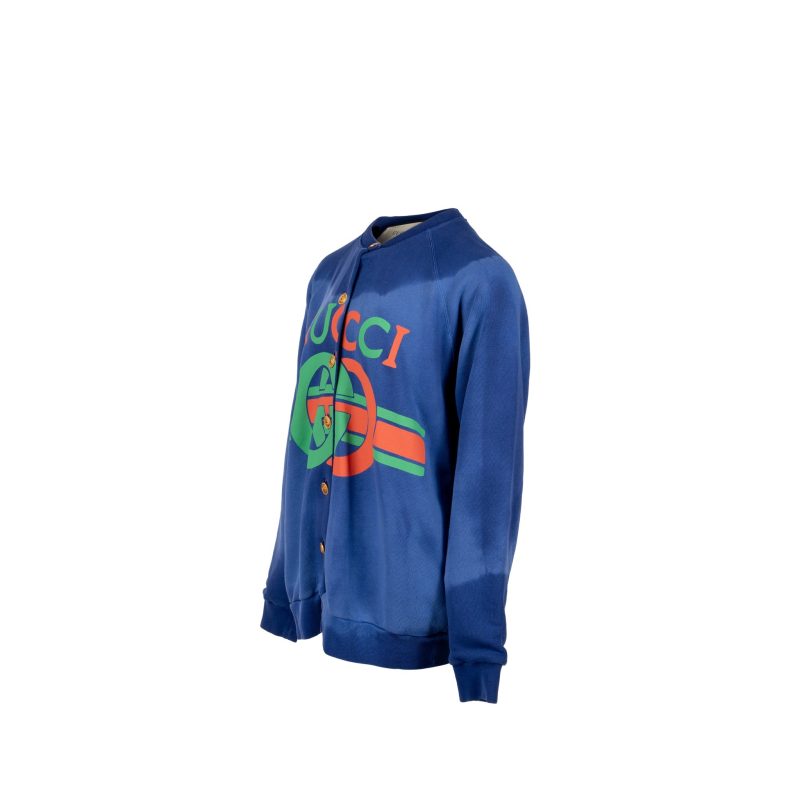 Gucci Size XS Oversized GG Logo Cardigan/Jacket Cotton Multicolour - Barde - Image 2