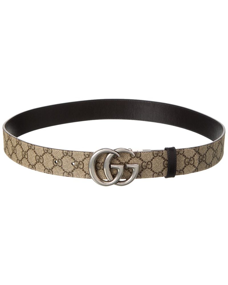 Gucci Reversible Canvas & Leather Belt - Barde