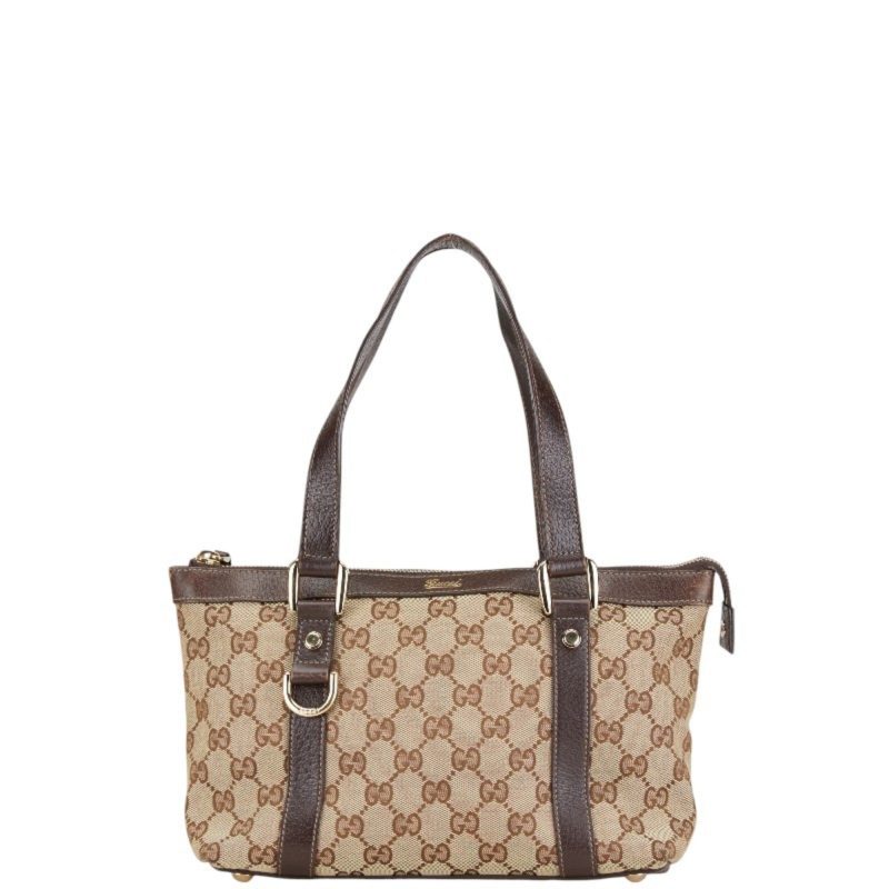 Gucci   Canvas Leather Handbag Tote Bag (Pre-Owned) - Barde