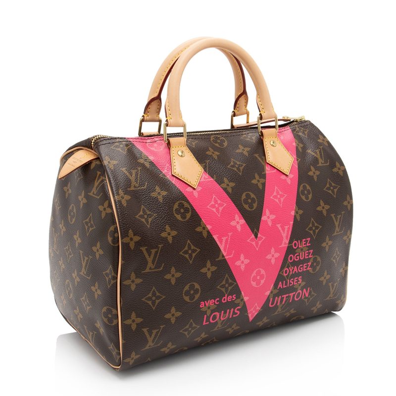 Louis Vuitton Monogram Canvas V Speedy 30 Satchel - Barde - Image 2