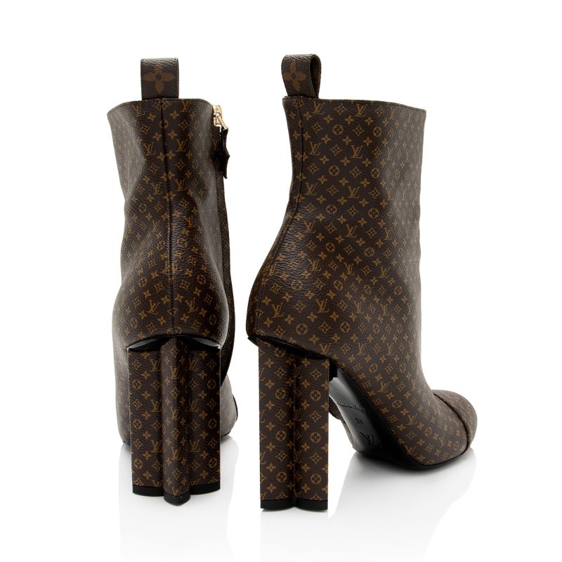 Louis Vuitton Nano Monogram Canvas Silhouette Ankle Boots - Barde - Image 3