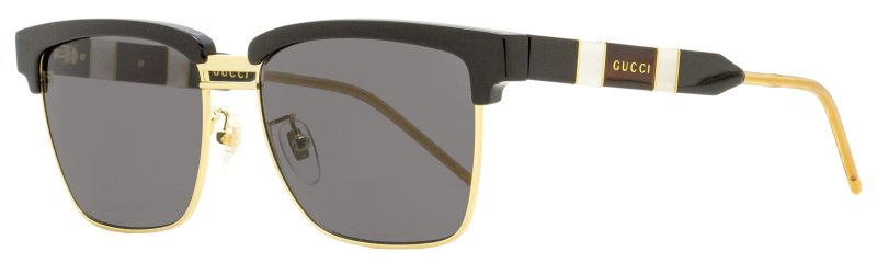 Gucci Men's Square Sunglasses GG0603S 001 Black/Gold 56mm - Barde