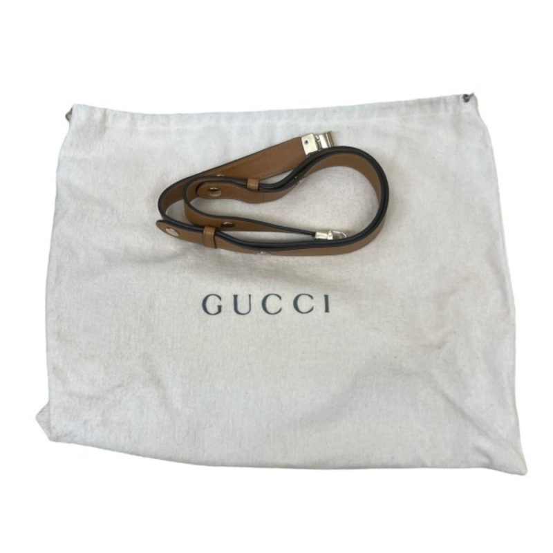 Gucci  Leather Canvas Handbag Shoulder Bag (Pre-Owned) - Barde - Image 5