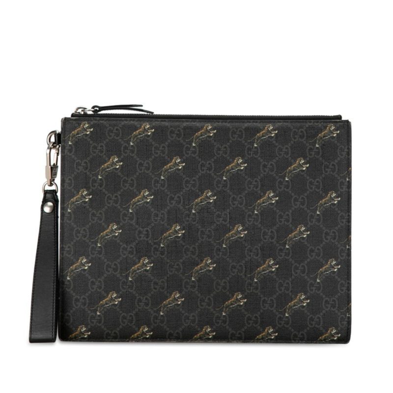 Gucci  Gg Supreme Leather Clutch Bag Pouch (Pre-Owned) - Barde