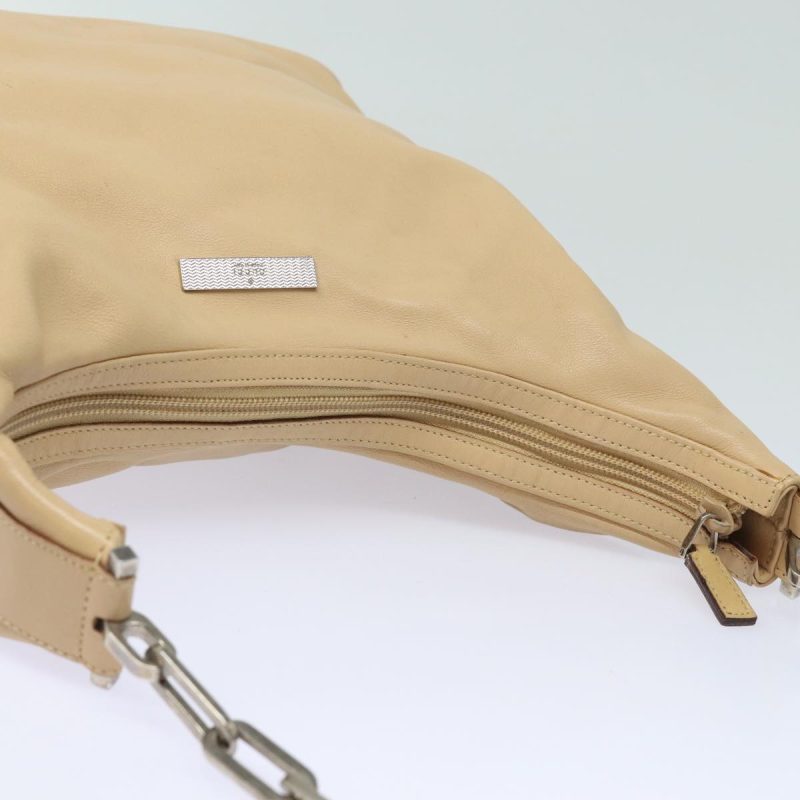 Gucci Chain Shoulder Bag Leather Beige - Barde - Image 6