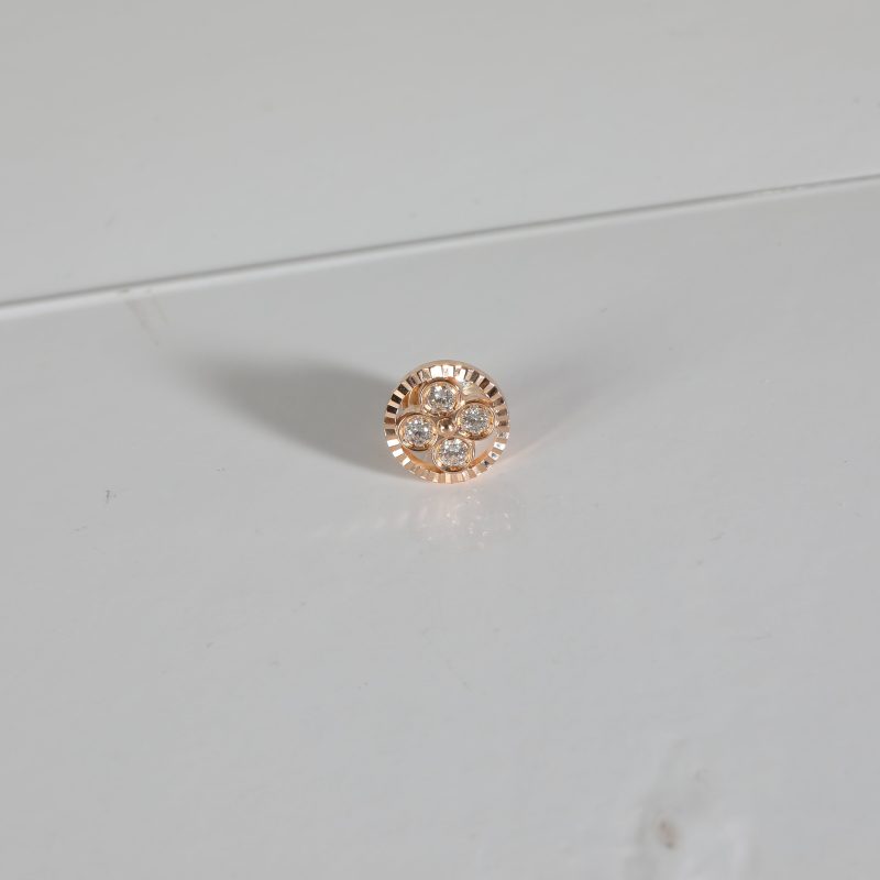 Louis Vuitton Sun Blossom Diamond Earring in 18k Rose Gold 0.40 CTW - Barde - Image 5