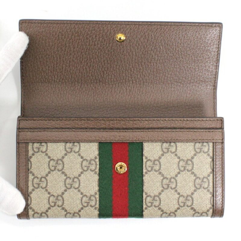 Gucci  Gg Supreme Leather Long Wallet (Bi-Fold) (Pre-Owned) - Barde - Image 4