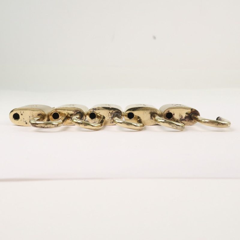 Louis Vuitton Brass Padlock & Key Set - Barde - Image 4