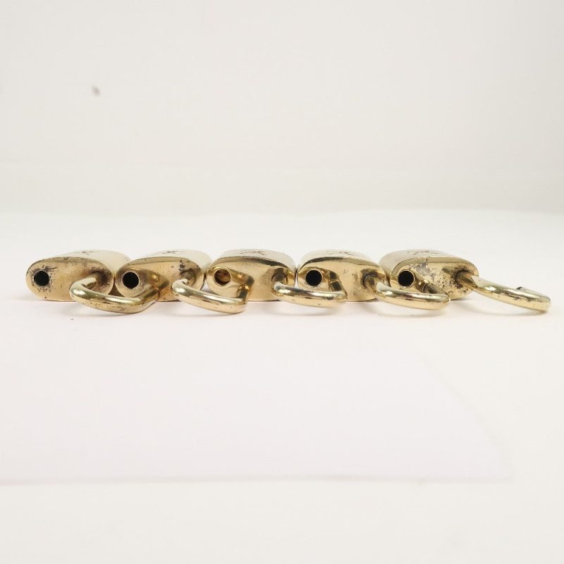 Louis Vuitton Brass Padlock & Key Set - Barde - Image 5