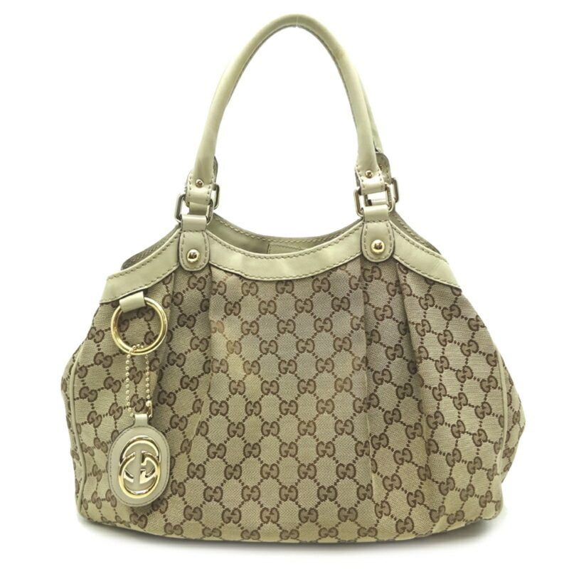 Gucci   Gg Canvas/Webbing Leather Shoulder Bag Tote Bag (Pre-Owned) - Barde