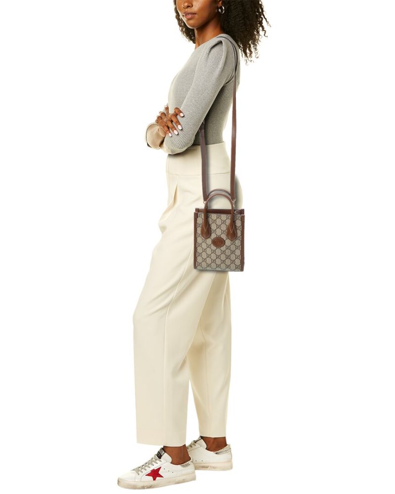 Gucci Mini GG Supreme Canvas & Leather Tote - Barde - Image 4