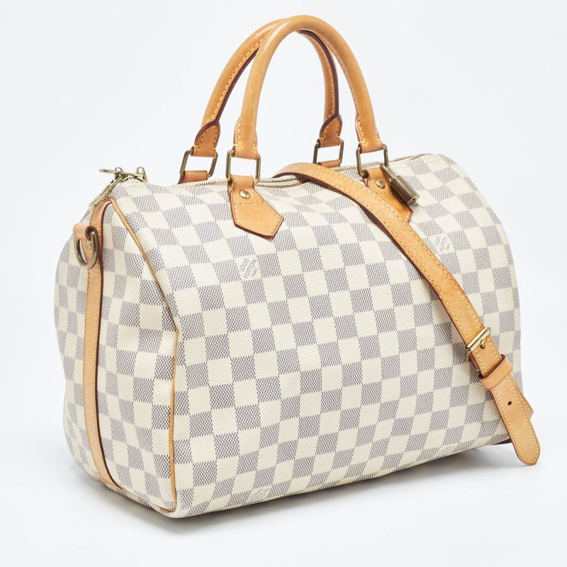 Louis Vuitton Damier Azur Canvas Speedy Bandouliere 30 Bag - Barde - Image 2
