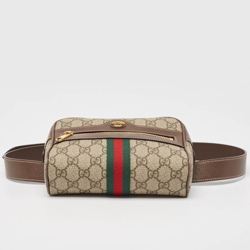 Gucci /beige Gg Supreme Canvas And Leather Ophidia Belt Bag - Barde - Image 4