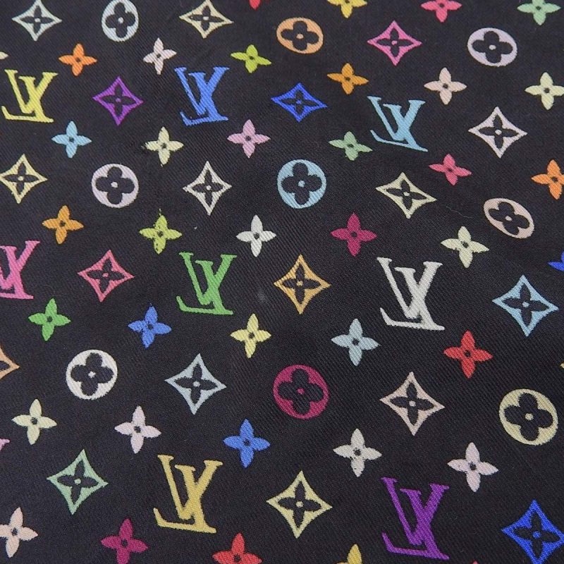 Louis Vuitton Silk Scarf Black Multicolor - Barde - Image 3