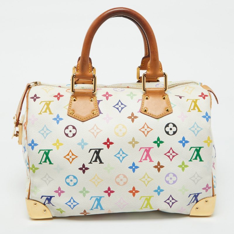 Louis Vuitton White Monogram Multicolore Canvas Speedy 30 Bag - Barde - Image 3