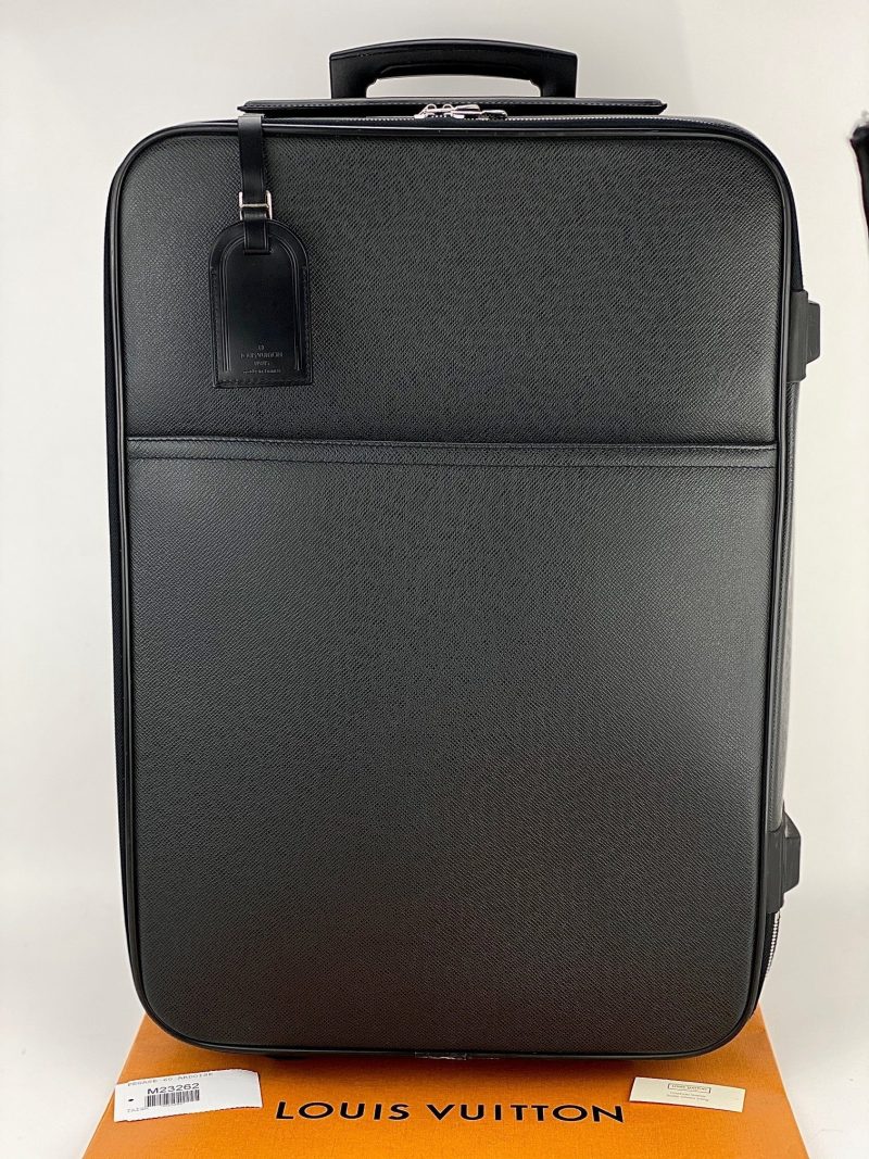 Louis Vuitton Pegase 60 Ardoise Taiga  Rolling suitcase carry on Luggage pre owned - Barde
