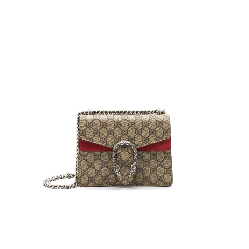 Gucci Dionysus GG Supreme Mini Bag with Red - Barde