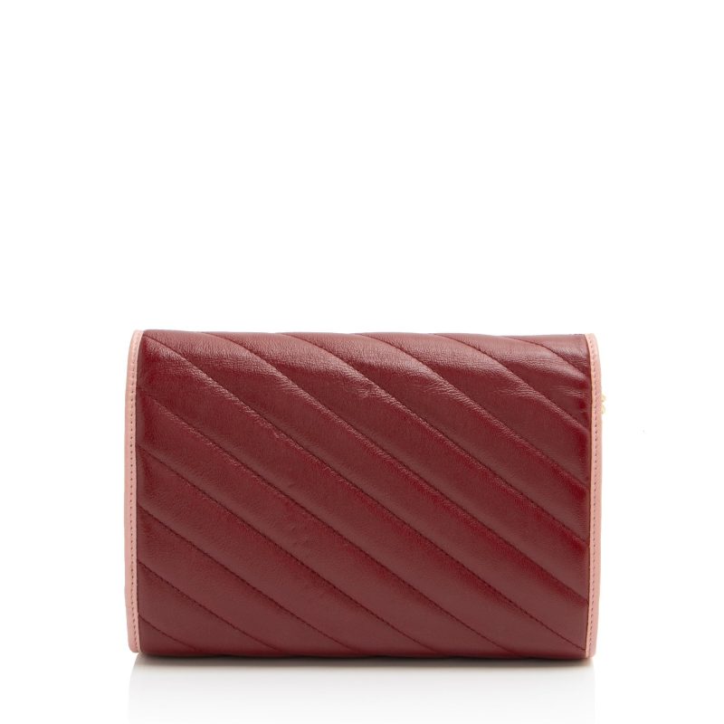 Gucci Matelasse Leather Torchon GG Marmont Mini Chain Bag - Barde - Image 3