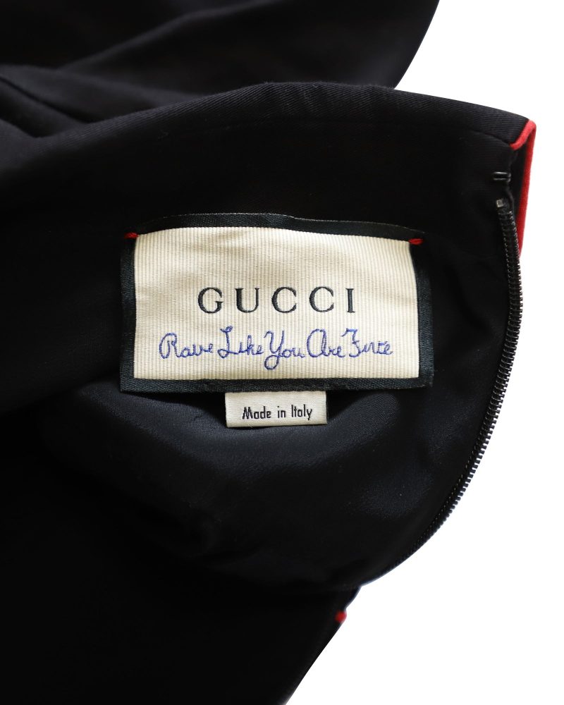 Gucci École Enfantine-Embroidered Mini Dress in Black Linen - Barde - Image 5