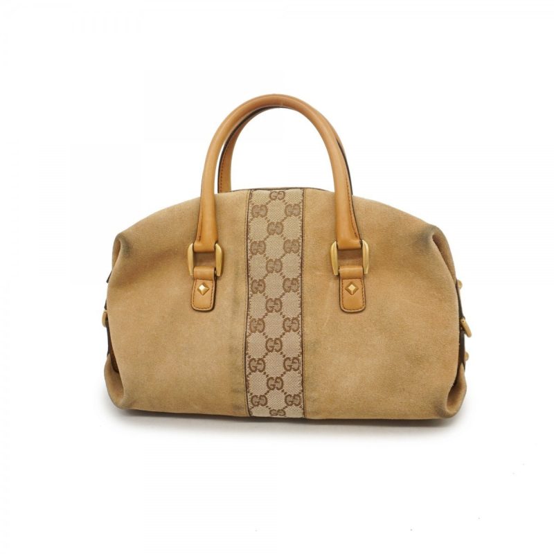 Gucci   Canvas Suede Handbag (Pre-Owned) - Barde