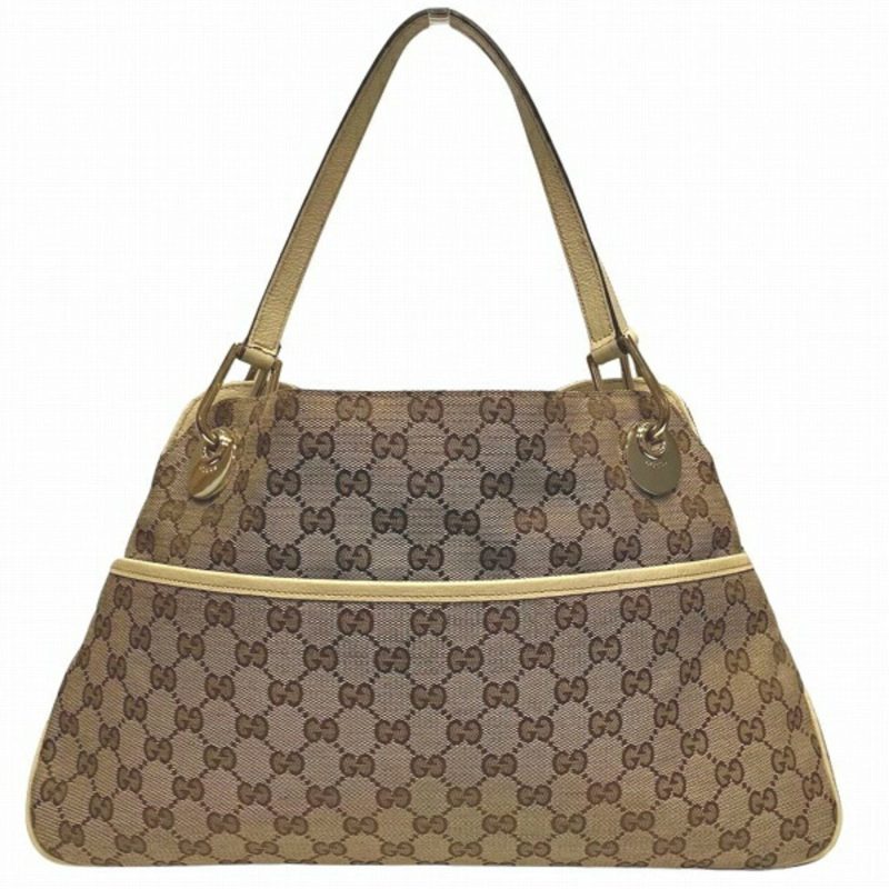 Gucci Gg Canvas  ivory Gg Canvas Handbag (Pre-Owned) - Barde