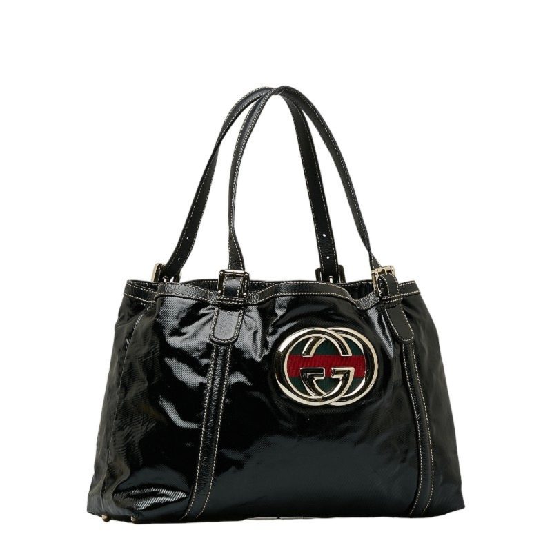 Gucci Double G  Patent Leather Tote Bag () - Barde - Image 4