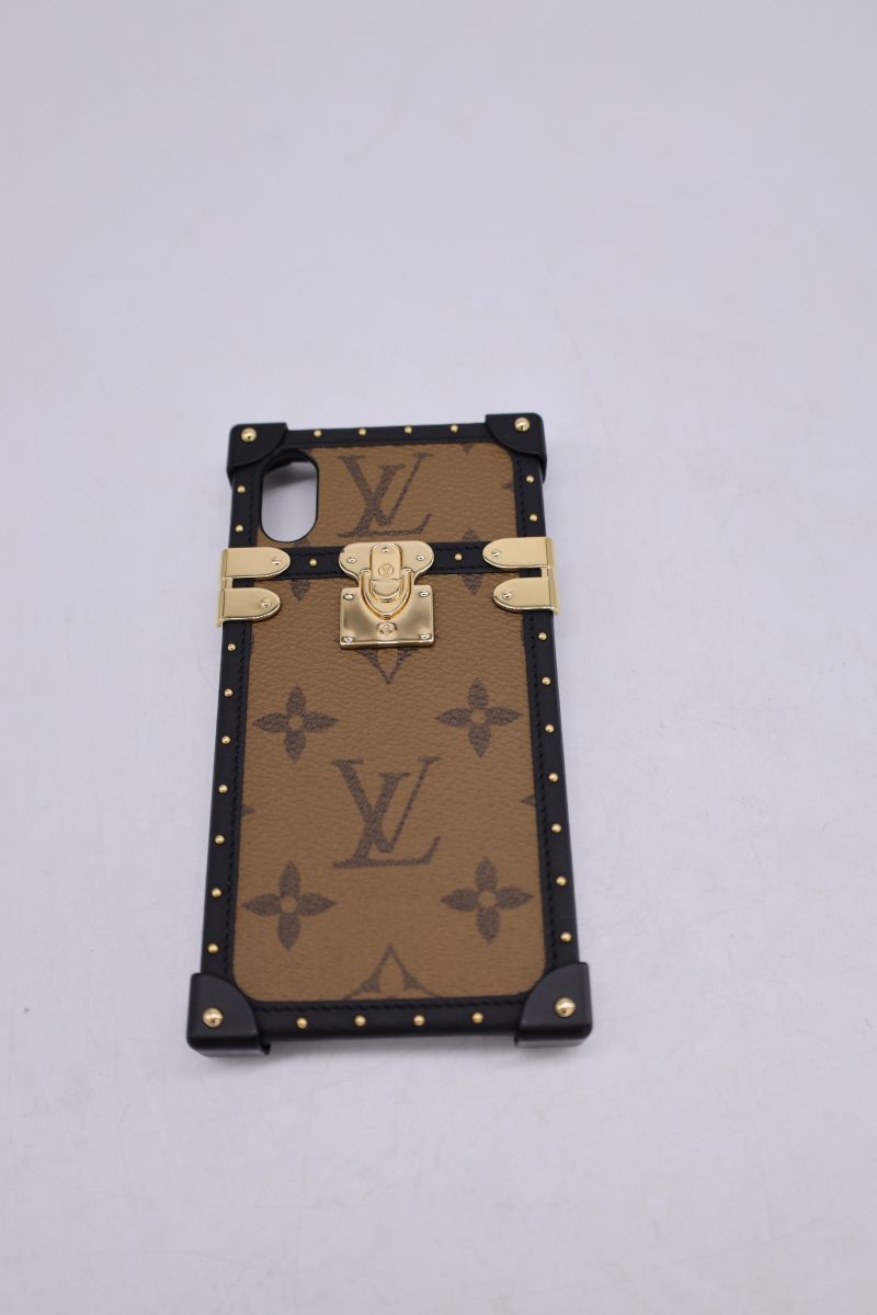 Louis Vuitton Reverse Monogram Eye Trunk iPhone X/Xs Case in Brown Leather - Barde - Image 6