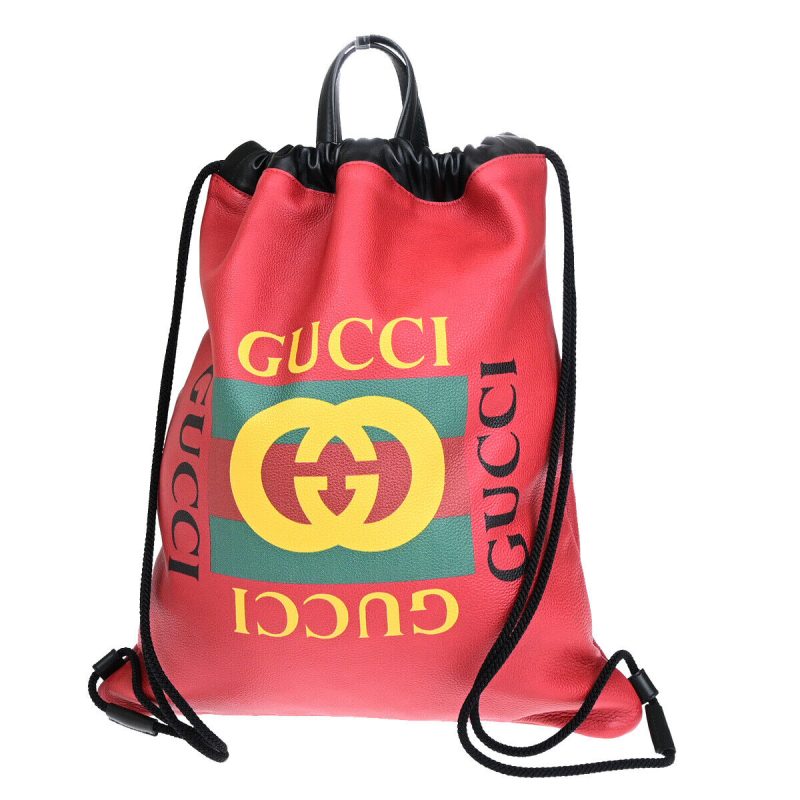 Gucci Drawstring  Leather Backpack Bag () - Barde