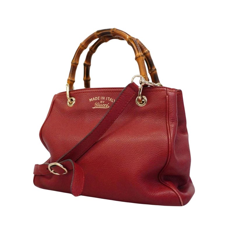 Gucci Bamboo  Leather Handbag () - Barde