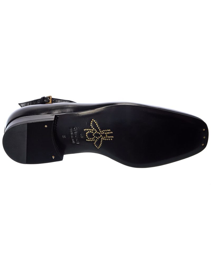 Gucci Leather & Satin Loafer - Barde - Image 4