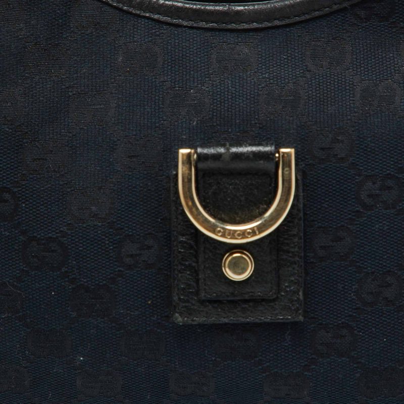 Gucci Black Gg Canvas And Leather Abbey D-Ring Hobo - Barde - Image 4
