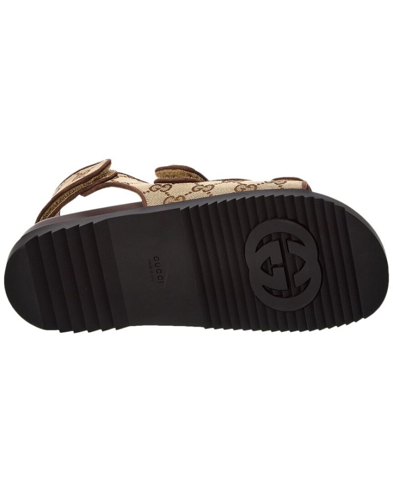 Gucci GG Canvas & Leather Sandal - Barde - Image 4