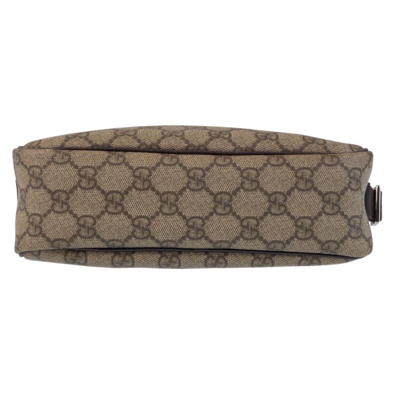 Gucci Brown GG Supreme Canvas Leather Shoulder Bag - Barde - Image 6