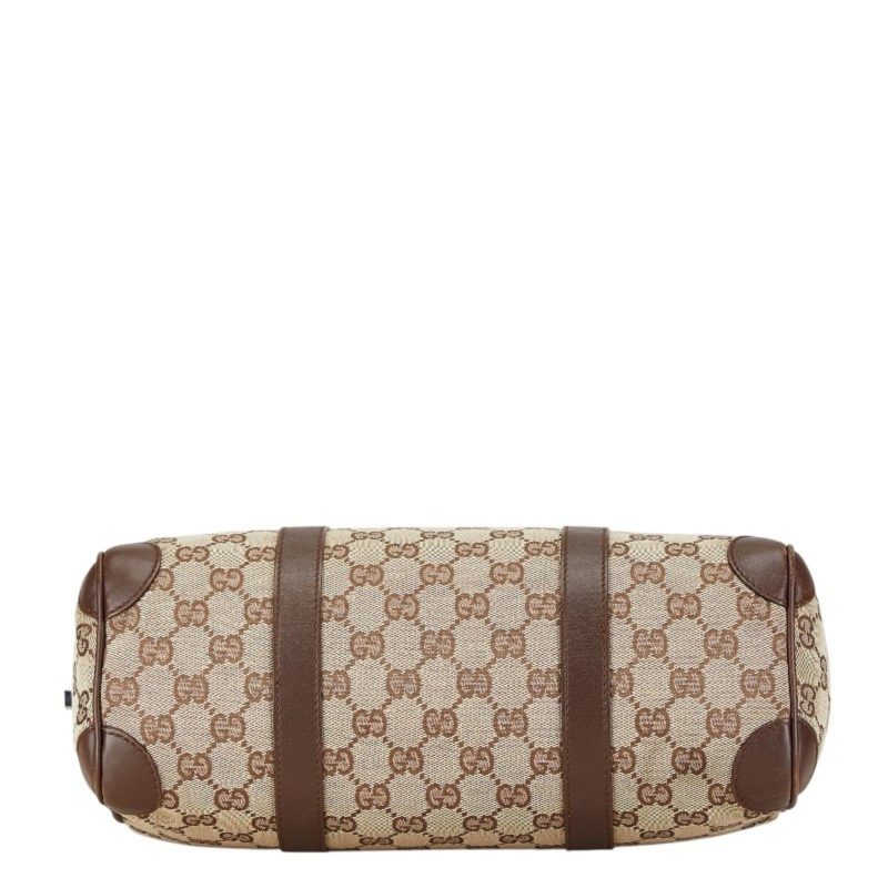Gucci Gg Canvas  Canvas Leather Boston Bag Handbag (Pre-Owned) - Barde - Image 3
