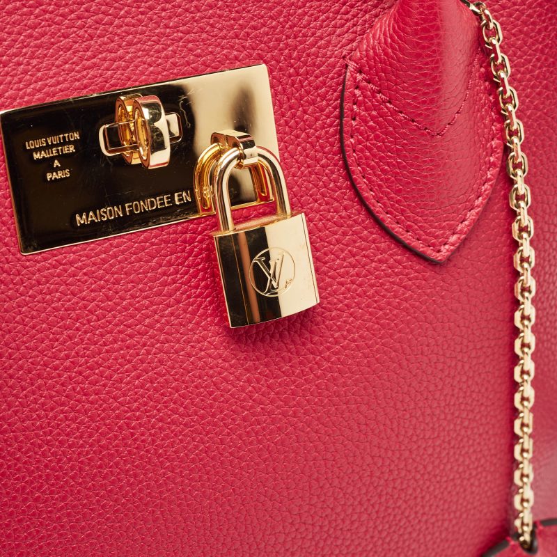 Louis Vuitton Red Leather Milla Mm Bag - Barde - Image 4