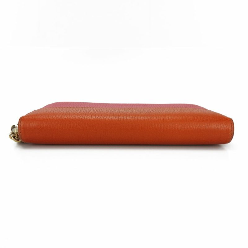 Gucci Bamboo  pink Leather Long Wallet (Bi-Fold) (Pre-Owned) - Barde - Image 4