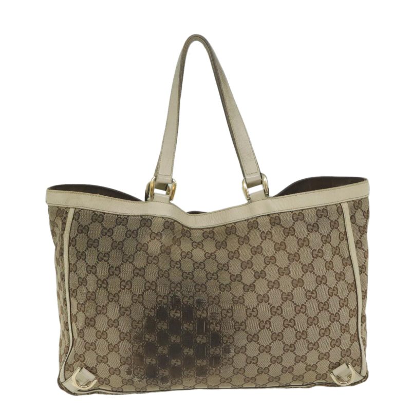 Gucci GG Canvas Tote Bag Beige White - Barde - Image 2