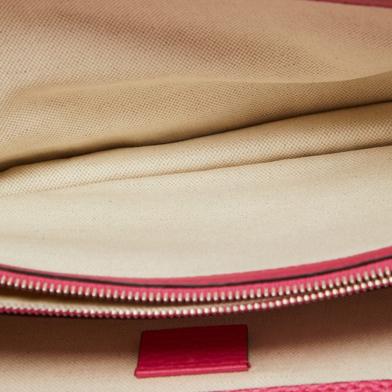 Gucci Magenta Leather Small Guccify Pearl Embellished Dionysus Shoulder Bag - Barde - Image 5