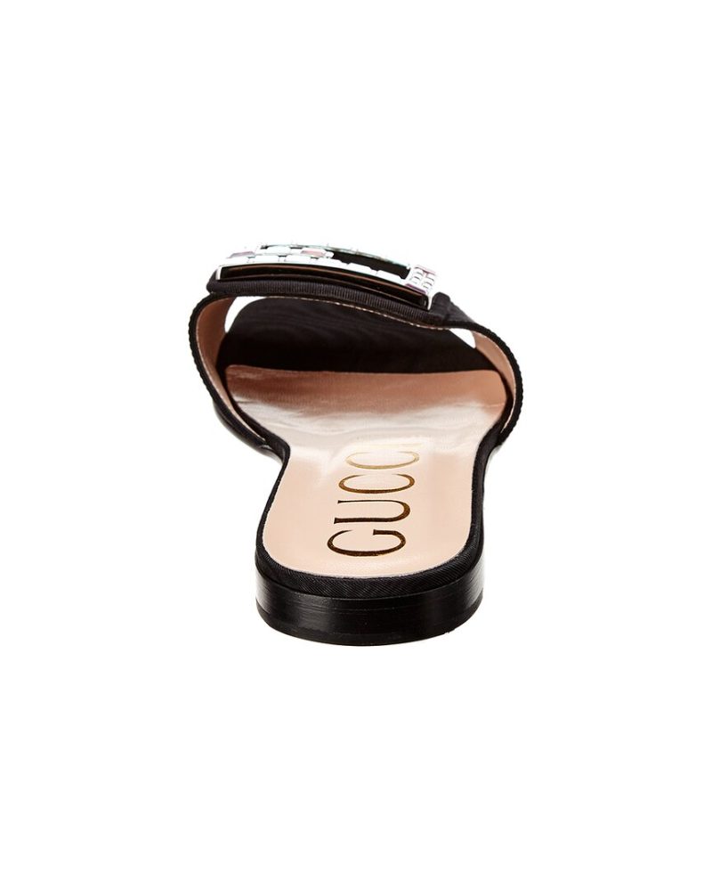 Gucci Crystal G Velvet Slide - Barde - Image 3