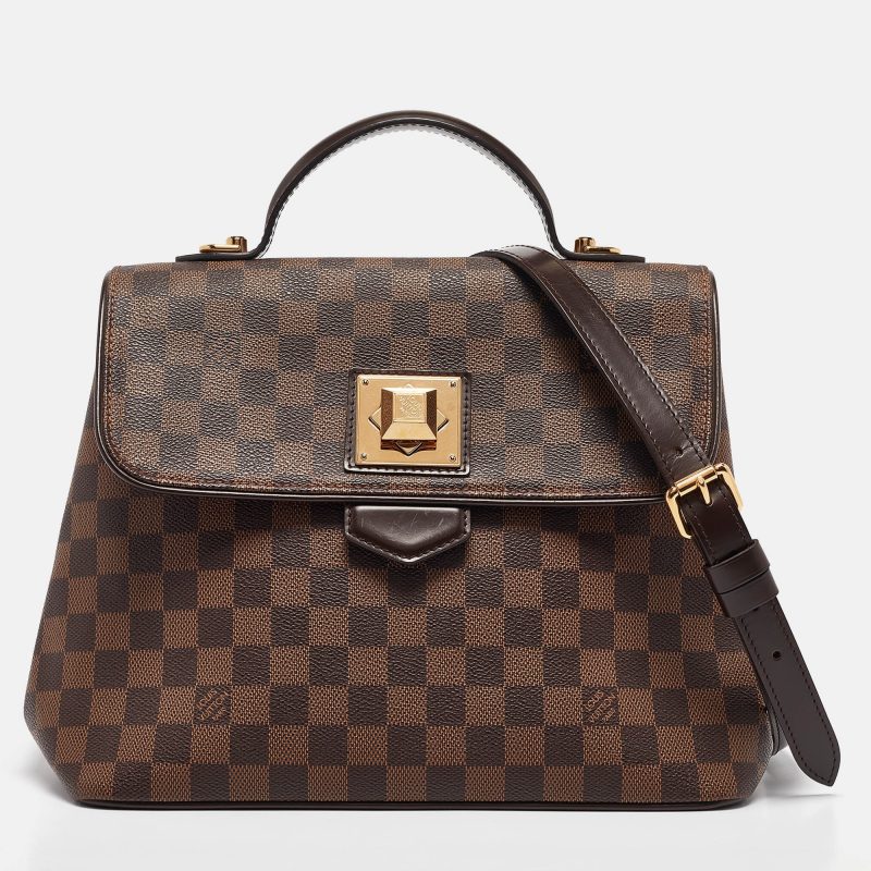 Louis Vuitton Damier Ebene Canvas Bergamo Mm Bag - Barde