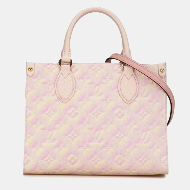 Louis Vuitton Pink Monogram Empreinte Summer Stardust Onthego Pm Tote Bag - Barde
