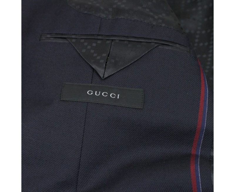 Gucci Men's 2 Button blue Cotton / Wool / Mohair Dylan'60 Selvage Jacket - Barde - Image 6